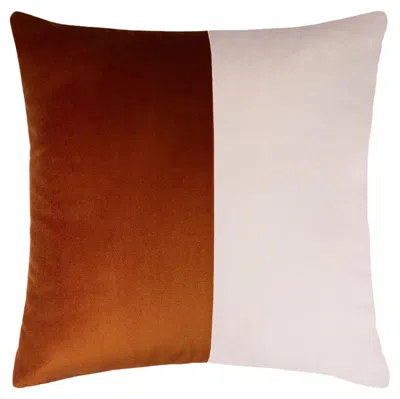 Pre-owned Lo Decor Double Optical Brick Red Cushion