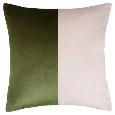 Pre-owned Lo Decor Double Optical Green Cushion