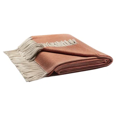 Pre-owned Lo Decor Fringe Zibelline Cashmere Throw Blanket Orange