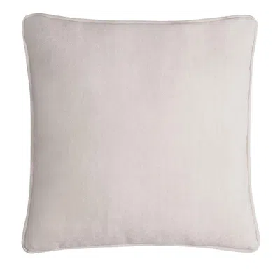 Pre-owned Lo Decor Happy Frame White Velvet Square Cushion