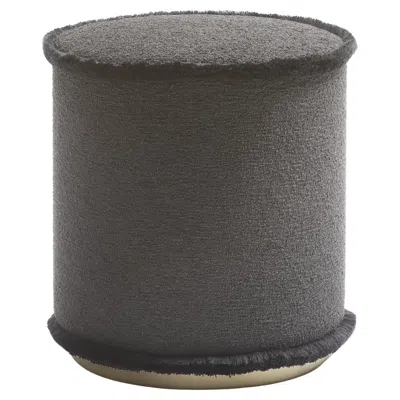 Pre-owned Lo Decor Il Pouf Bouclè Carbon In Gray