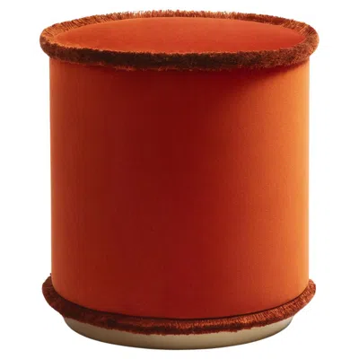 Pre-owned Lo Decor Il Pouf Tone On Tone Brick In Red