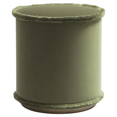 Pre-owned Lo Decor Il Pouf Tone On Tone Green