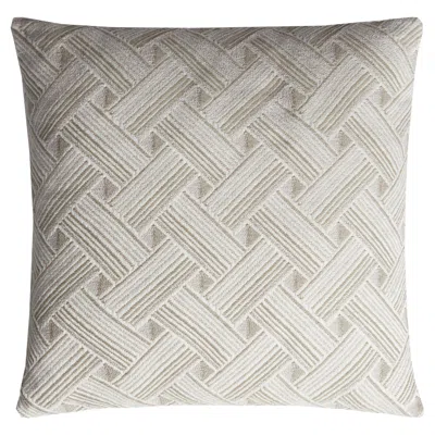 Pre-owned Lo Decor Rock Collection Cushion Beige In Brown
