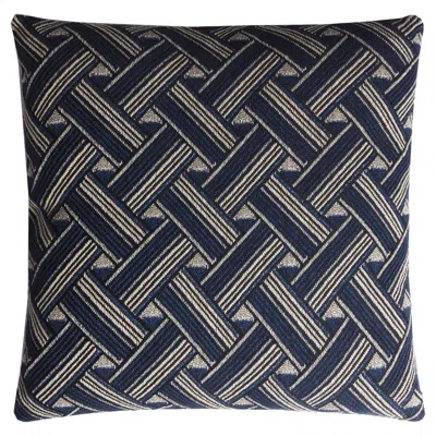 Pre-owned Lo Decor Rock Collection Cushion Blue