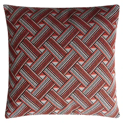 Pre-owned Lo Decor Rock Collection Cushion Brick In Black