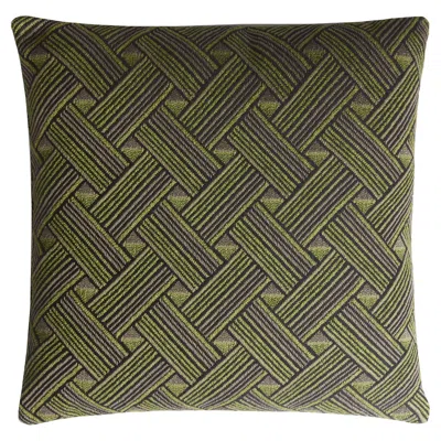 Pre-owned Lo Decor Rock Collection Cushion Green