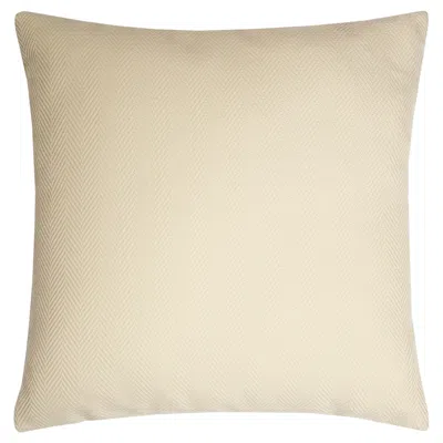 Pre-owned Lo Decor Spiga Herringbone Cushion White