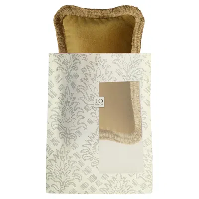 Pre-owned Lo Decor The Gift Micro Pillow Mustard In Yellow