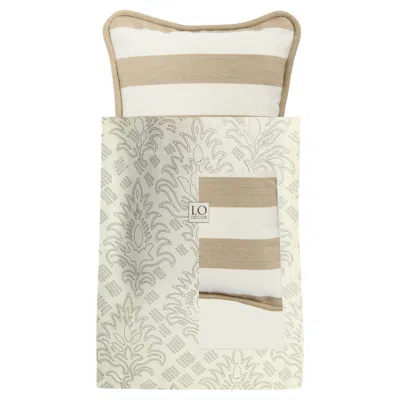 Pre-owned Lo Decor The Outdoor Gift Micro Pillow Beige In Brown