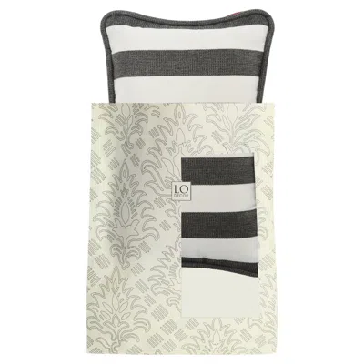 Pre-owned Lo Decor The Outdoor Gift Micro Pillow Carbon In Sand
