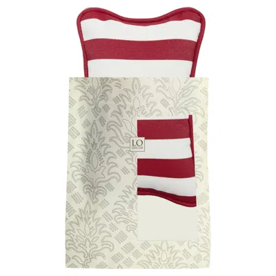 Pre-owned Lo Decor The Outdoor Gift Micro Pillow Red