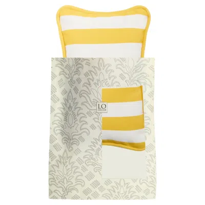 Pre-owned Lo Decor The Outdoor Gift Micro Pillow Yellow