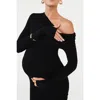 Lo+jayne The Asymmetrical Micro Modal Drape Shoulder Top