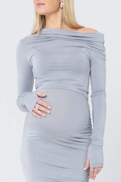 Lo+jayne The Asymmetrical Micro Modal Drape Shoulder Top