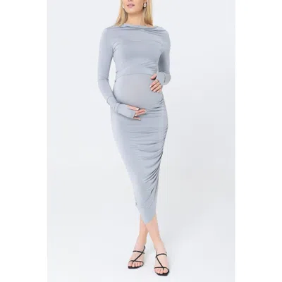 Lo+jayne The Cinched Asymmetrical Micro Modal Skirt