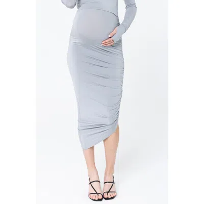 Lo+jayne The Cinched Asymmetrical Micro Modal Skirt