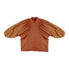 Lo Neel Women's Orange Loreleï Sunset Shirt In Orange