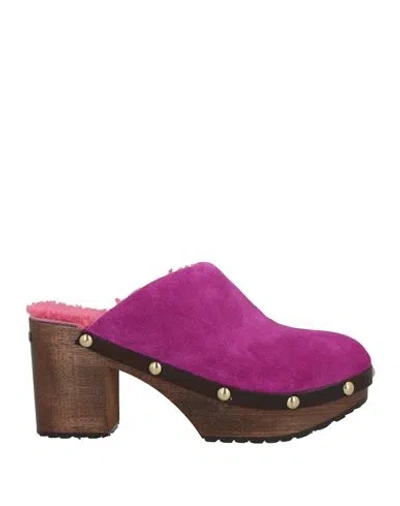 Lo Zoccolaio Woman Mules & Clogs Mauve Size 8 Leather In Purple