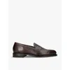 Loake Mens Brown Imperial Grained-leather Loafers In Brown