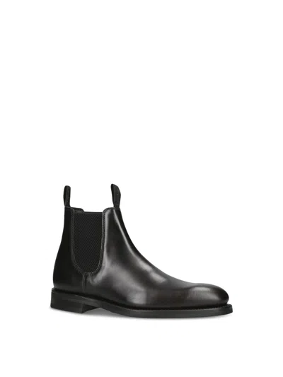 Loake Mens Black Emsworth Leather Chelsea Boots