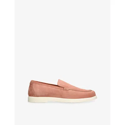 Loake Mens Pink Tuscany Slip-on Suede Loafers Eur 42 / 8 Uk