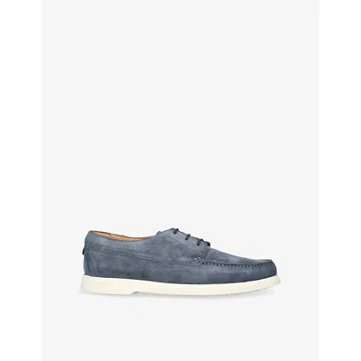 Loake Mens  Sardinia Suede Loafers In Pale Blue