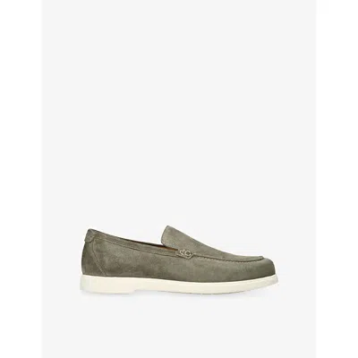 Loake Mens Pale Green Tuscany Suede Loafers Eur 44 / 10 Uk