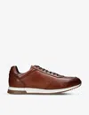 Loake Mens Tan Bannister Tonal-stitching Leather Low-top Trainers In Tan