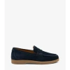 Loake Navy Lucca Suede Loafers In Blue