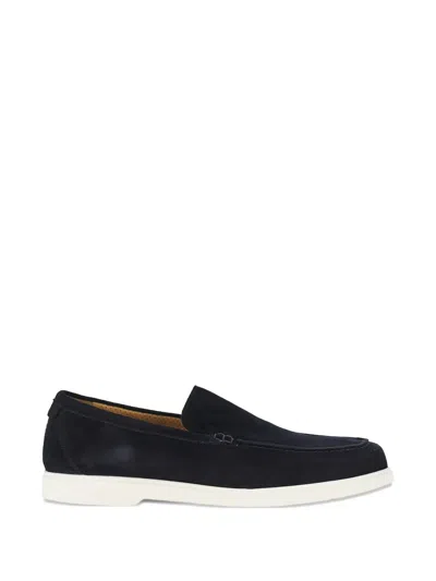 Loake Tuscany Suede Loafers In Black