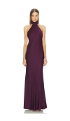 Loba Alexis Bias Gown In Purple