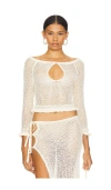 Loba Alexius Sequin Top In Ivory