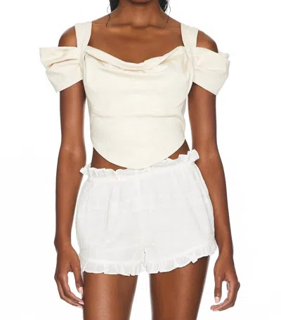 Loba Amira Corset Top In Beige In White