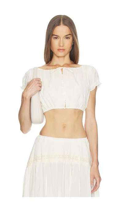 Loba Cecilia Crop Top In White