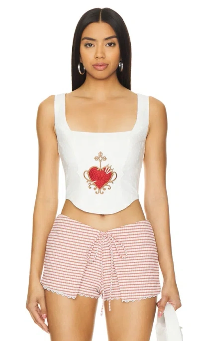 Loba Corazon Top In 象牙白