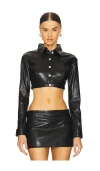 Loba Giselle Cropped Jacket In Black