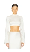 Loba Isabelle Crop Top In Ivory