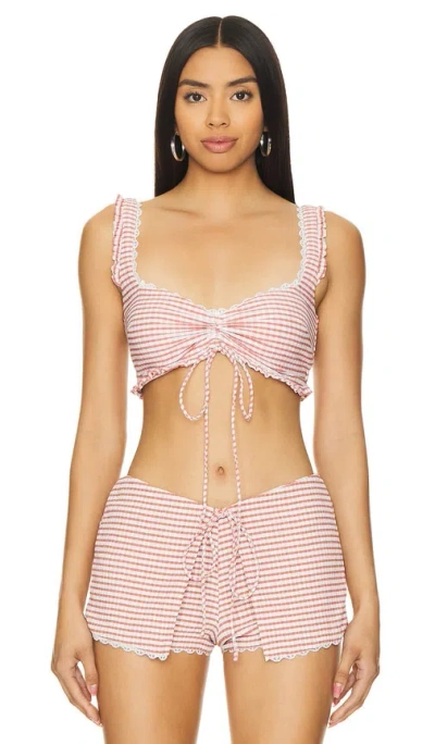 Loba Jimena Top In Bronze Gingham