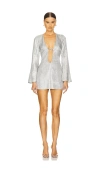 Loba Lizzie Mini Dress In Silver