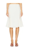 Loba Mary Midi Skirt In Ivory