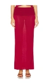 Loba Maya Maxi Skirt In Red