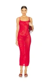Loba Orlando Midi Dress In Red