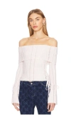 LOBA PAULET OFF THE SHOULDER SWEATER