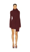 Loba Soleil Scarf Dress In Burgundy