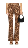 Loba Zahara Low Rise Pants In Leopard