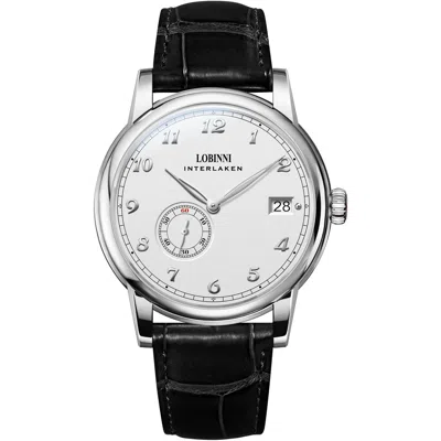 Pre-owned Lobinni Men Luxury Watch Automatic Ulththin Mechanical Wristwatch Small Rotor