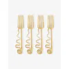 L'objet Spirale 24ct Gold-plated Brass Cocktail Forks Set Of Four