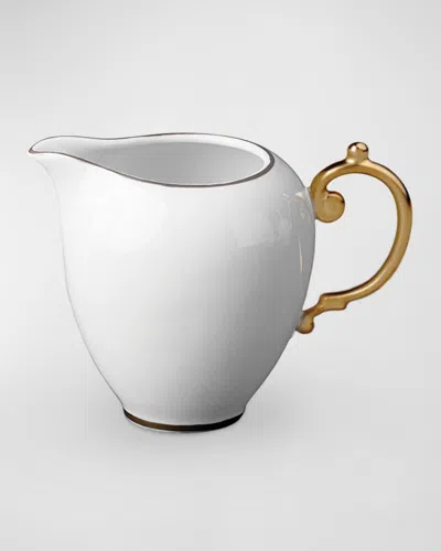 L'objet Aegean 24k Gold-plated Creamer, 10 Oz. In White