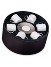 L'objet Aegean 6-piece Espresso Cup & Saucer Set In Platinum